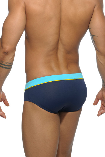 09 Navy - Addicted Sport Detail Binding Swim Brief ADS109 - Rear View - Topdrawers Swimwear for Men 09 Navy - Addicted Sport Detail Binding Swim Brief ADS109 - Rear View - Topdrawers Swimwear for Men