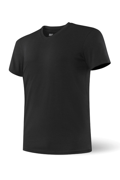 Black - Saxx Undercover S/S V-Neck SXTV19 - Front View - Topdrawers Underwear for Men Black - Saxx Undercover S/S V-Neck SXTV19 - Front View - Topdrawers Underwear for Men