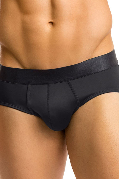 700 Black - Leo Padded Butt Enhancer Brief 033293 - Front View - Topdrawers Underwear for Men 700 Black - Leo Padded Butt Enhancer Brief 033293 - Front View - Topdrawers Underwear for Men