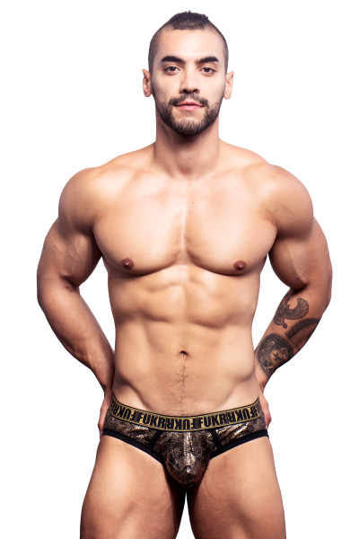 Andrew Christian FUKR Python Brief w/ Gigolo Mesh 90744 - Front View - Topdrawers Underwear for Men Andrew Christian FUKR Python Brief w/ Gigolo Mesh 90744 - Front View - Topdrawers Underwear for Men
