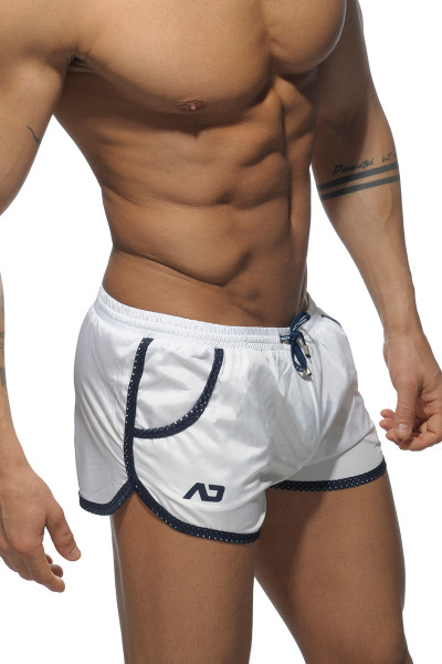 01 White - Addicted Rocky Swim Short ADS112 - Side View - Topdrawers Swimwear for Men 01 White - Addicted Rocky Swim Short ADS112 - Side View - Topdrawers Swimwear for Men