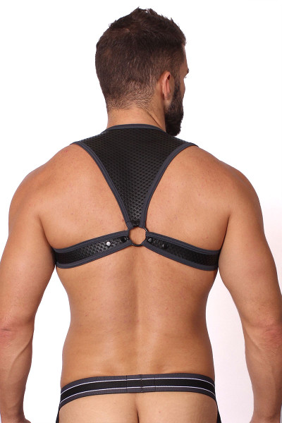 Grey - CellBlock 13 Apex Harness CBS103 - Rear View - Topdrawers Underwear for Men Grey - CellBlock 13 Apex Harness CBS103 - Rear View - Topdrawers Underwear for Men