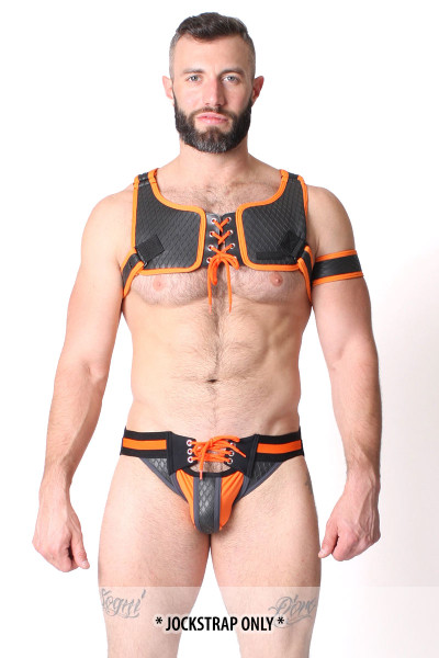 Orange - CellBlock 13 Gridiron Jockstrap CBU122 - Front View - Topdrawers Underwear for Men Orange - CellBlock 13 Gridiron Jockstrap CBU122 - Front View - Topdrawers Underwear for Men