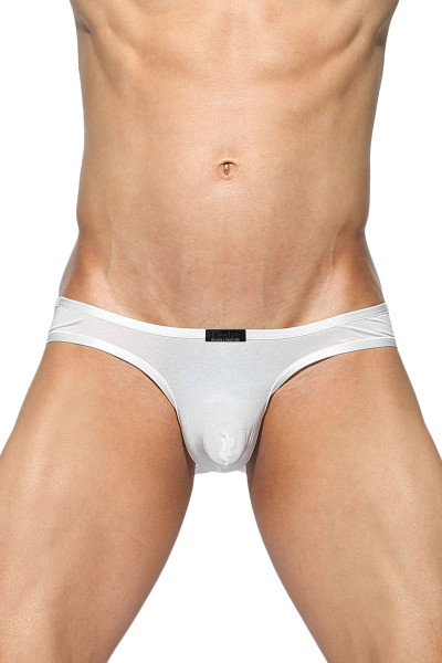 White - Private Structure Desire Intima Mesh Low Rise Bikini DIAMU3455BT - Front View - Topdrawers Underwear for Men White - Private Structure Desire Intima Mesh Low Rise Bikini DIAMU3455BT - Front View - Topdrawers Underwear for Men