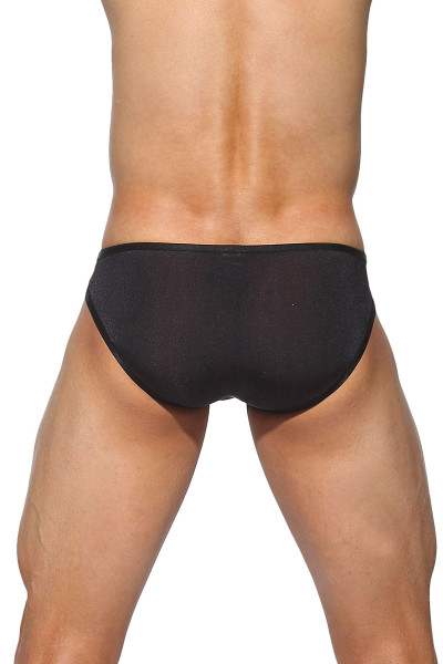 Black - Private Structure Desire Intima Mesh Low Rise Bikini DIAMU3455BT - Rear View - Topdrawers Underwear for Men Black - Private Structure Desire Intima Mesh Low Rise Bikini DIAMU3455BT - Rear View - Topdrawers Underwear for Men