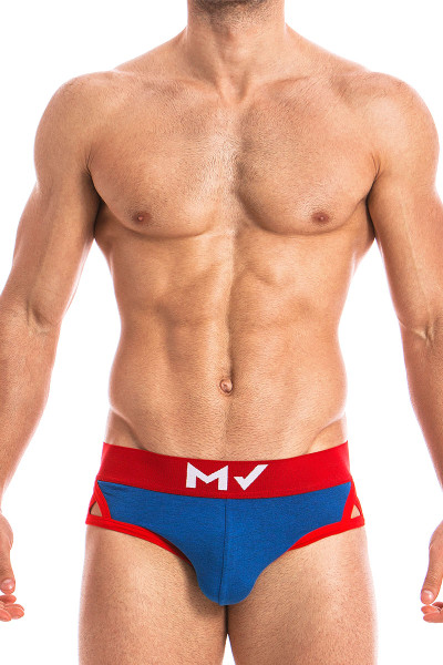 Blue - Modus Vivendi Otter Brief 11813 - Front View - Topdrawers Underwear for Men Blue - Modus Vivendi Otter Brief 11813 - Front View - Topdrawers Underwear for Men
