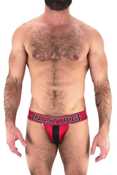 Red - Nasty Pig Rival Jock 5590 - Front View - Topdrawers Underwear for Men Red - Nasty Pig Rival Jock 5590 - Front View - Topdrawers Underwear for Men