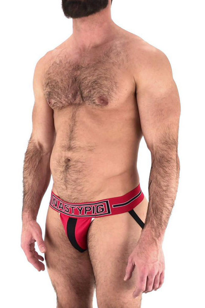 Red - Nasty Pig Rival Jock 5590 - Side View - Topdrawers Underwear for Men Red - Nasty Pig Rival Jock 5590 - Side View - Topdrawers Underwear for Men