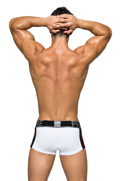 White - Private Structure BeFit Athlete Trunk BATMU3346BT - Rear View - Topdrawers Underwear for Men White - Private Structure BeFit Athlete Trunk BATMU3346BT - Rear View - Topdrawers Underwear for Men