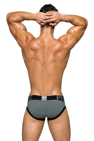 Dark Melange - Private Structure BeFit Athlete Mini Brief BATMU1915BT - Rear View - Topdrawers Underwear for Men Dark Melange - Private Structure BeFit Athlete Mini Brief BATMU1915BT - Rear View - Topdrawers Underwear for Men