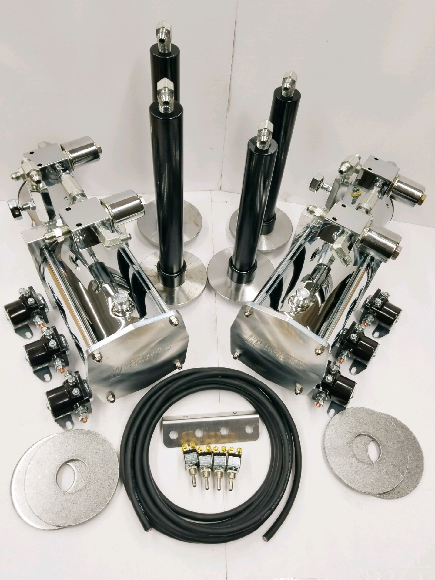 Front/Back/Side/Side Kit (Black Cylinders, Shallow Cups) Hoppos