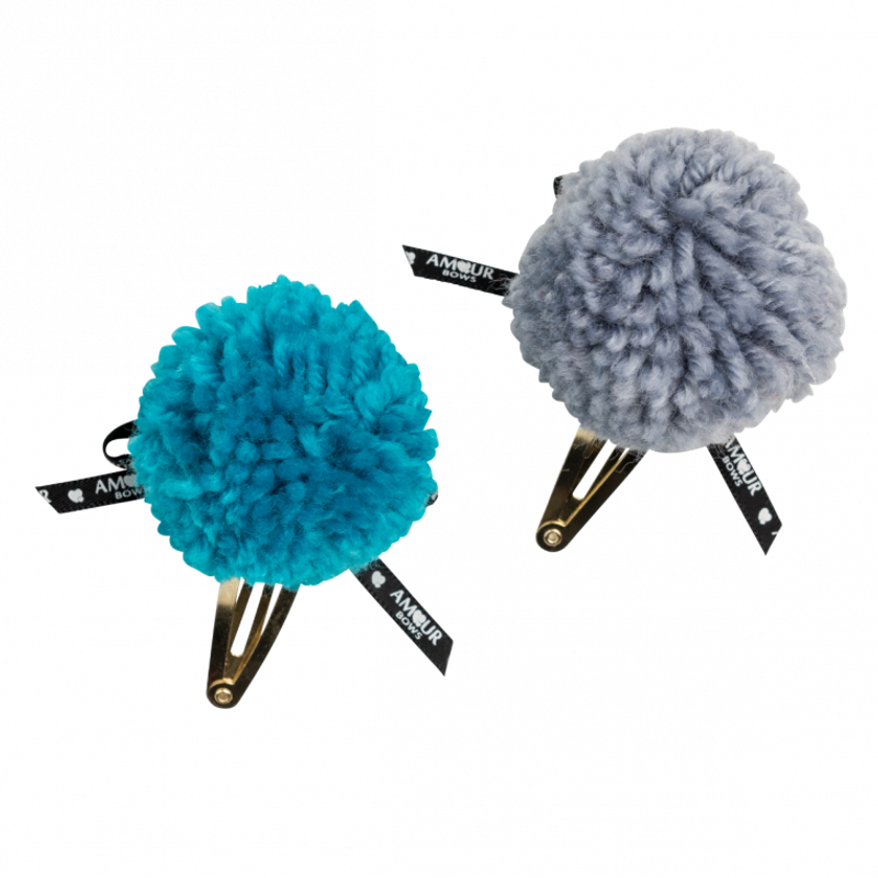 Pebbles Clip Grey & Teal