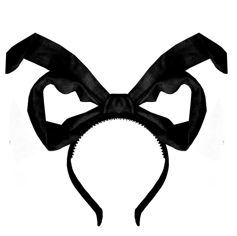 Topsy turvy bow Black