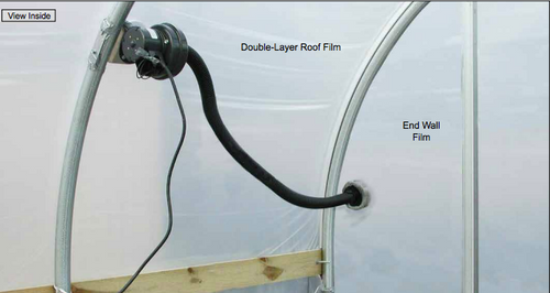 Greenhouse Inflation Blower Kits with External Air Draw Tube