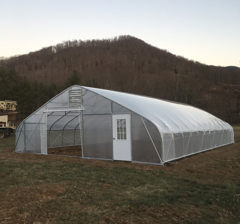 The Culinary Gardener in Asheville, NC gets a Tunnel Vision Hoops High Tunnel for Specialty Crop Production
