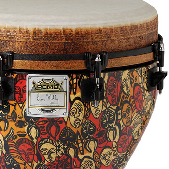 Remo Djembe, Multi-Mask Key-Tuned - 14" Head x 25" Tall Remo Djembe, Multi-Mask Key-Tuned - 14" Head x 25" Tall