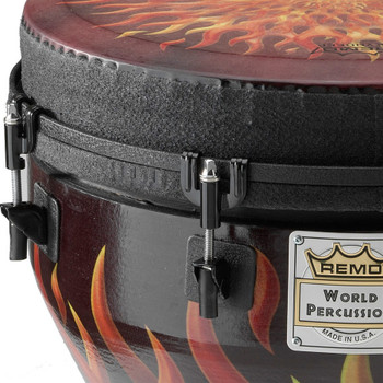 Remo Designer Series Djembe, Key-Tuned, Flame Finish - 14"x25" Remo Designer Series Djembe, Key-Tuned, Flame Finish - 14"x25"