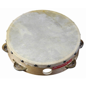 Percussion Plus Calf Skin Tambourine, 8" Percussion Plus Calf Skin Tambourine, 8"