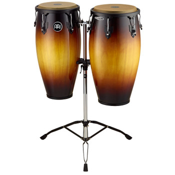 Meinl Headliner Wood Conga Set, Vintage Sunburst w/ Double Stand Meinl Headliner Wood Conga Set, Vintage Sunburst w/ Double Stand