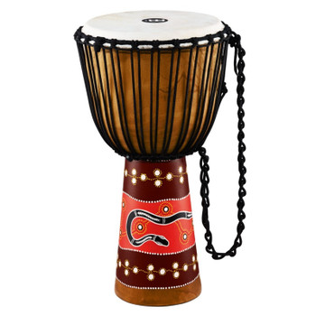 Meinl Percussion HDJ5-XL Python Series Rope Tuned Mahogany Wood 13" Djembe with Goat Skin Head, Extra Large Meinl Percussion HDJ5-XL Python Series Rope Tuned Mahogany Wood 13" Djembe with Goat Skin Head, Extra Large