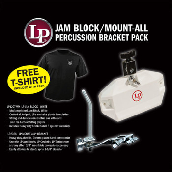 LP Jam Block & Mounting Bracket Pack w/ LP T-Shirt LP Jam Block & Mounting Bracket Pack w/ LP T-Shirt