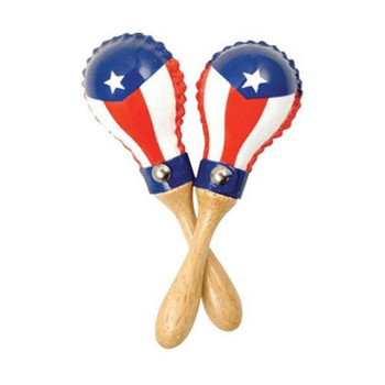 LP Mini Rawhide Maracas, Puerto Rican Flag LP Mini Rawhide Maracas, Puerto Rican Flag