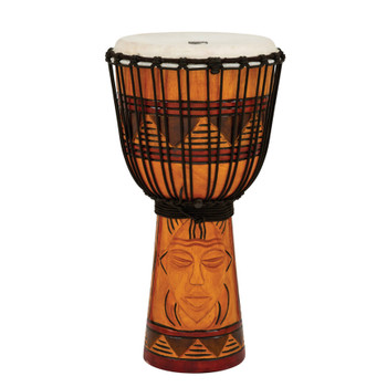 Toca Origin Series Djembe, Tribal Mask, 10" Head x 20" Tall Toca Origin Series Djembe, Tribal Mask, 10" Head x 20" Tall