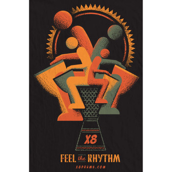 X8 Drums Feel the Rhythm T-Shirt with FREE Percussion X8 Drums Feel the Rhythm T-Shirt with FREE Percussion