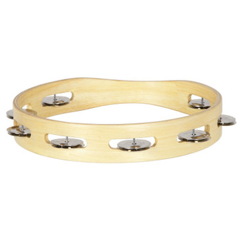 Single Row Round Tambourine with Bright Steel Jingles Single Row Round Tambourine with Bright Steel Jingles