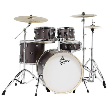 Gretsch Energy 5-Piece Kit with Full Hardware Package & Zildjian Cymbals Brushed Grey Gretsch Energy 5-Piece Kit with Full Hardware Package & Zildjian Cymbals Brushed Grey