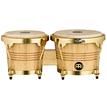 Meinl Wood Bongos with Buffalo Heads - Gold Hardware Meinl Wood Bongos with Buffalo Heads - Gold Hardware