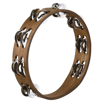 Meinl 10" Tambourine, Double Row Jingles, Walnut Brown Meinl 10" Tambourine, Double Row Jingles, Walnut Brown