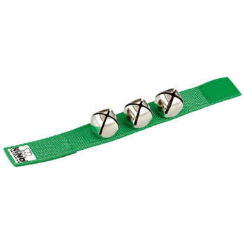 Nino 9-Inch Wrist Strap with 3 Bells, Green Nino 9-Inch Wrist Strap with 3 Bells, Green