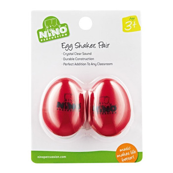 Nino Plastic Egg Shaker Pair - Red Nino Plastic Egg Shaker Pair - Red