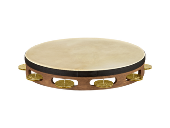 Vintage Goat Skin Wood Tambourine - 1 Row Vintage Goat Skin Wood Tambourine - 1 Row