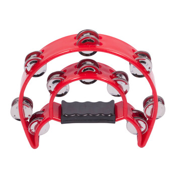 X8 Drums Deluxe Crescent Tambourine, Red X8 Drums Deluxe Crescent Tambourine, Red