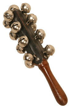 DOBANI Hand Sleigh Bells on Wooden Handle DOBANI Hand Sleigh Bells on Wooden Handle