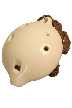 DOBANI Tenor Ocarina w/ Braided Necklace D4 - White DOBANI Tenor Ocarina w/ Braided Necklace D4 - White