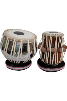 banjira Pro Tabla Set Nickel Plated Brass Bayan and 5.50" Dayan banjira Pro Tabla Set Nickel Plated Brass Bayan and 5.50" Dayan