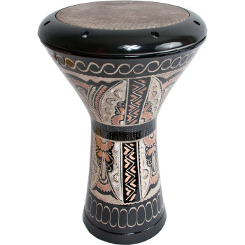 Mid-East Copper Doumbek, Skyndeep Head, Erzincan Etched, Dark, 11-by-17.5-Inch Mid-East Copper Doumbek, Skyndeep Head, Erzincan Etched, Dark, 11-by-17.5-Inch