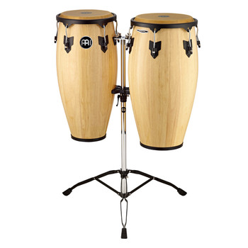 Meinl Headliner Wood Congas Set Natural 11 and 12 in. with Tripod Stand Meinl Headliner Wood Congas Set Natural 11 and 12 in. with Tripod Stand