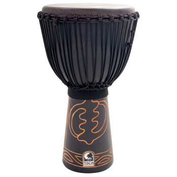 Toca Black Mamba Djembe, 12" Head x 24" Tall w/ Bag + Hat Toca Black Mamba Djembe, 12" Head x 24" Tall w/ Bag + Hat