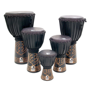 Toca Black Mamba Djembe, 12" Head x 24" Tall w/ Bag + Hat Toca Black Mamba Djembe, 12" Head x 24" Tall w/ Bag + Hat