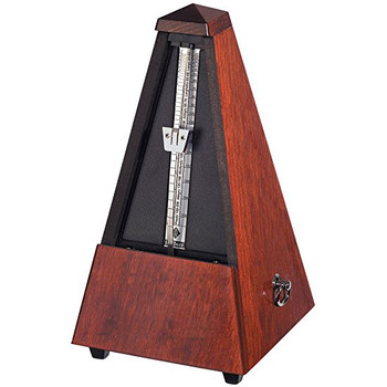 Wittner 801 Wood Case Metronome without Bell, Gloss Mahogany Wittner 801 Wood Case Metronome without Bell, Gloss Mahogany