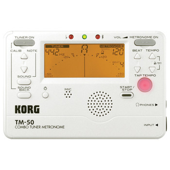 Korg Tuner and Metronome, White Korg Tuner and Metronome, White