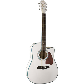 Oscar Schmidt OG2CE-WH Dreadnought Cutaway Acoustic Electric Guitar - White Oscar Schmidt OG2CE-WH Dreadnought Cutaway Acoustic Electric Guitar - White