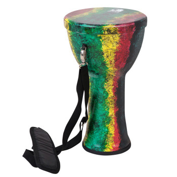 Toca 9" Lightweights Series Hand Drum, Rasta w/ Strap & Bag Toca 9" Lightweights Series Hand Drum, Rasta w/ Strap & Bag