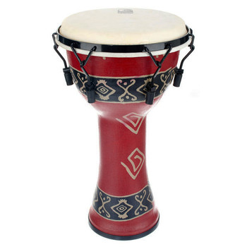 Toca Bali Red Mechanically Tuned Djembe, 10 Inch Toca Bali Red Mechanically Tuned Djembe, 10 Inch