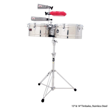 LP Prestige Timbales, 13" & 14" Stainless Steel (LP1314-S) LP Prestige Timbales, 13" & 14" Stainless Steel (LP1314-S)