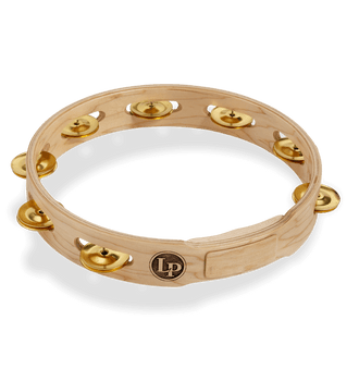 LP Accent 10" Single Row Wood Tambourine With Brass Jingles (LP381-B) LP Accent 10" Single Row Wood Tambourine With Brass Jingles (LP381-B)